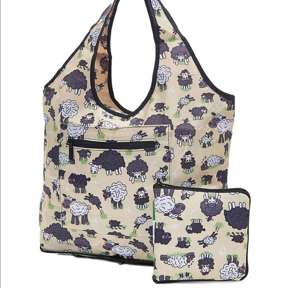 eco chic london weekend bag sheep print